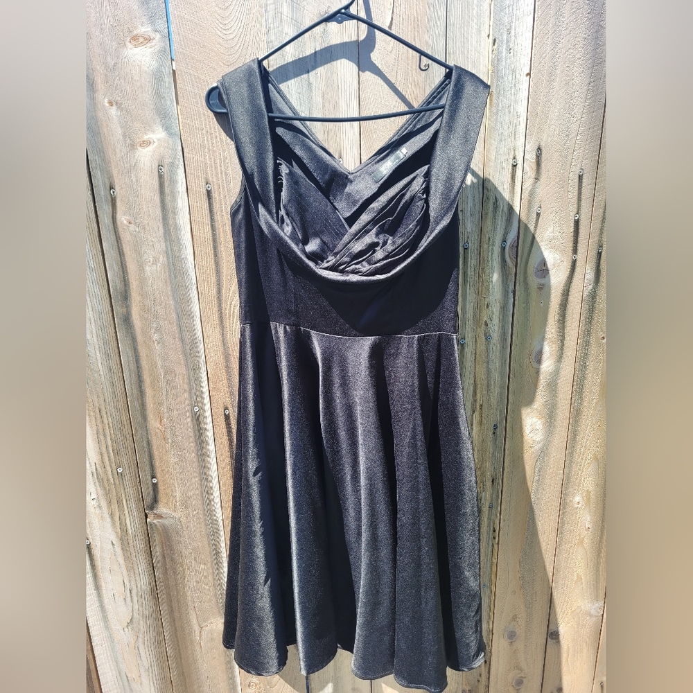Grace Karin Sweetheart Black Short Sleeve Dress in Size XL